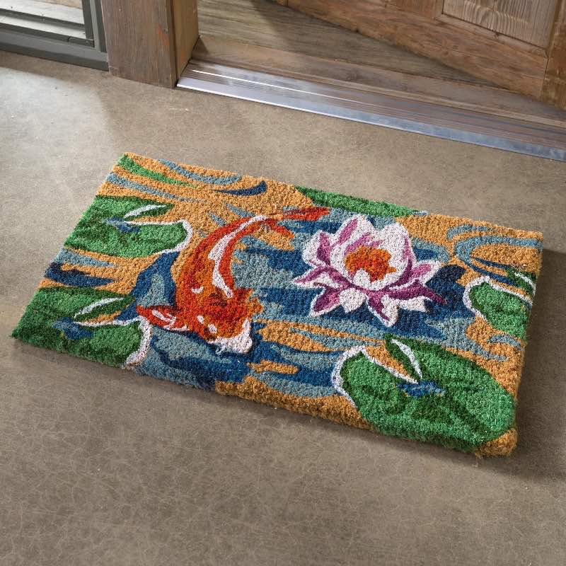 Koi Fish Coir Doormat