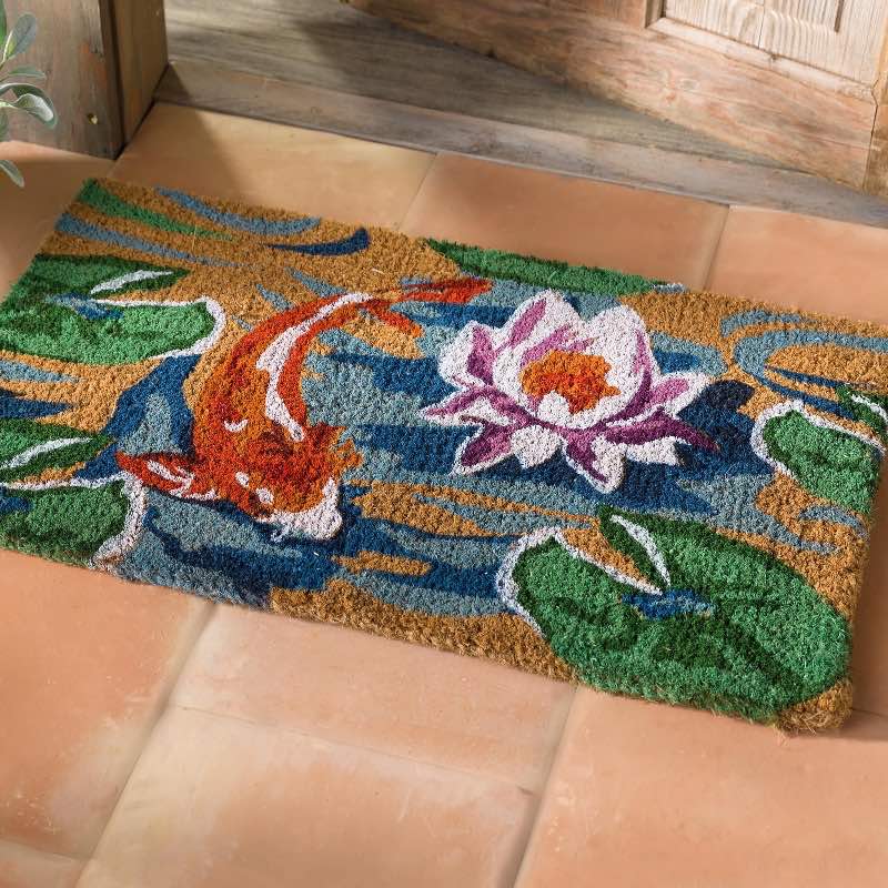 Koi Fish Coir Doormat