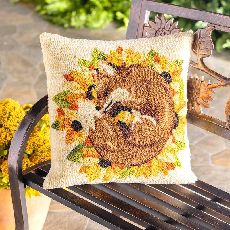 Fox Sunflower Pillow