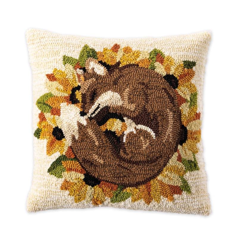 Fox Sunflower Pillow