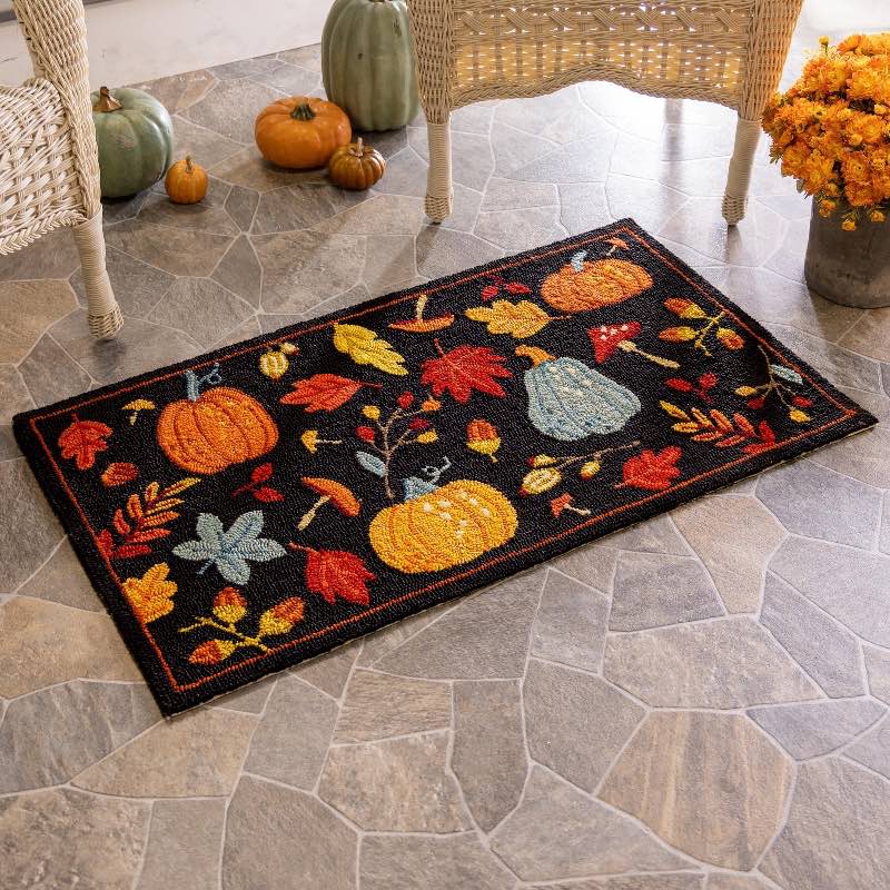 Festive Fall Polypropylene Accent Rug