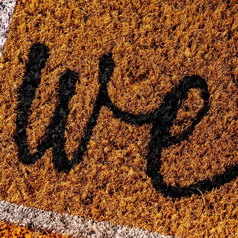 A Spring Welcome Coir Doormat