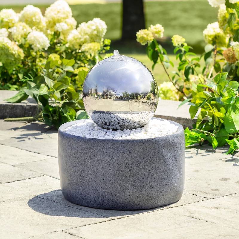 Indoor/Outdoor Lighted Gazing Ball Fountain