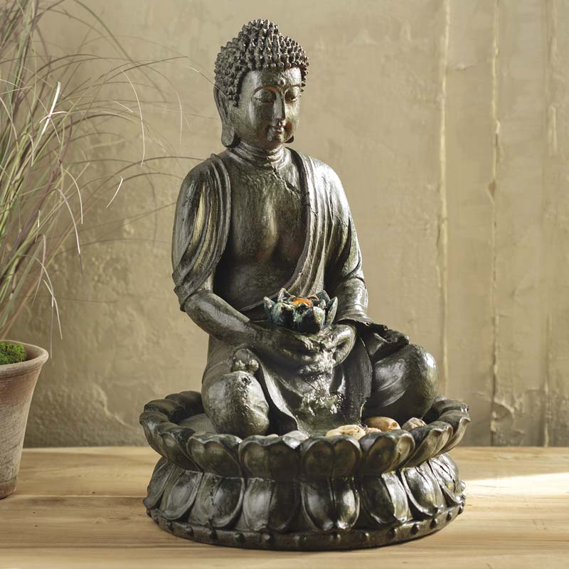 Buddha with Lotus Flower Fountain