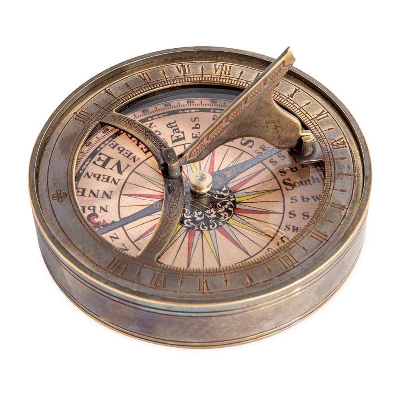 Bronze Sundial Compass