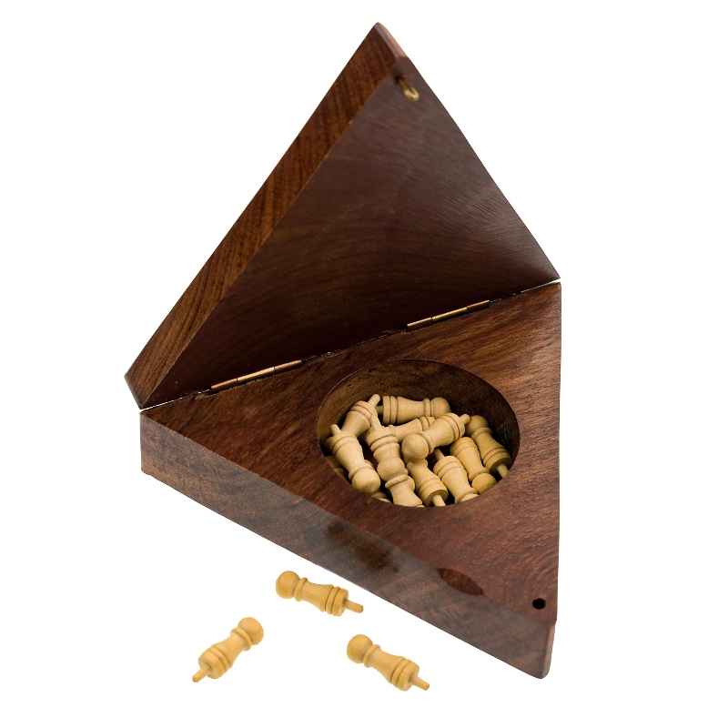 Wooden Triangle Peg Game