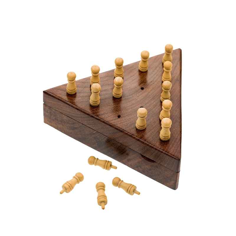 Wooden Triangle Peg Game