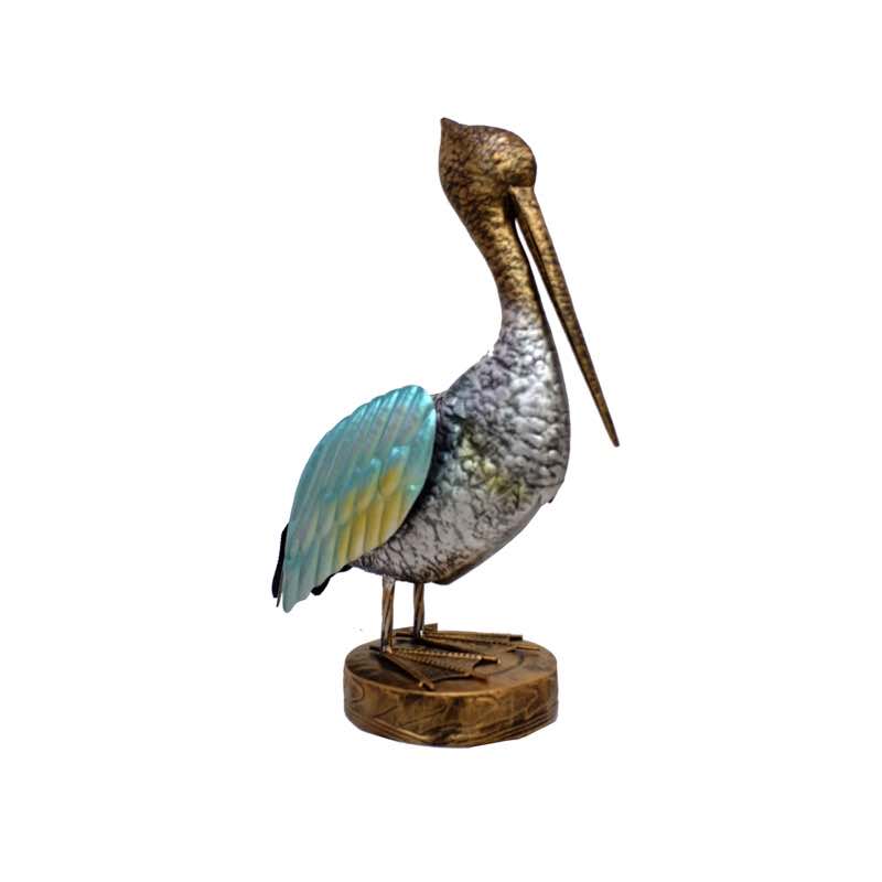Metal Pelican Garden Statuary