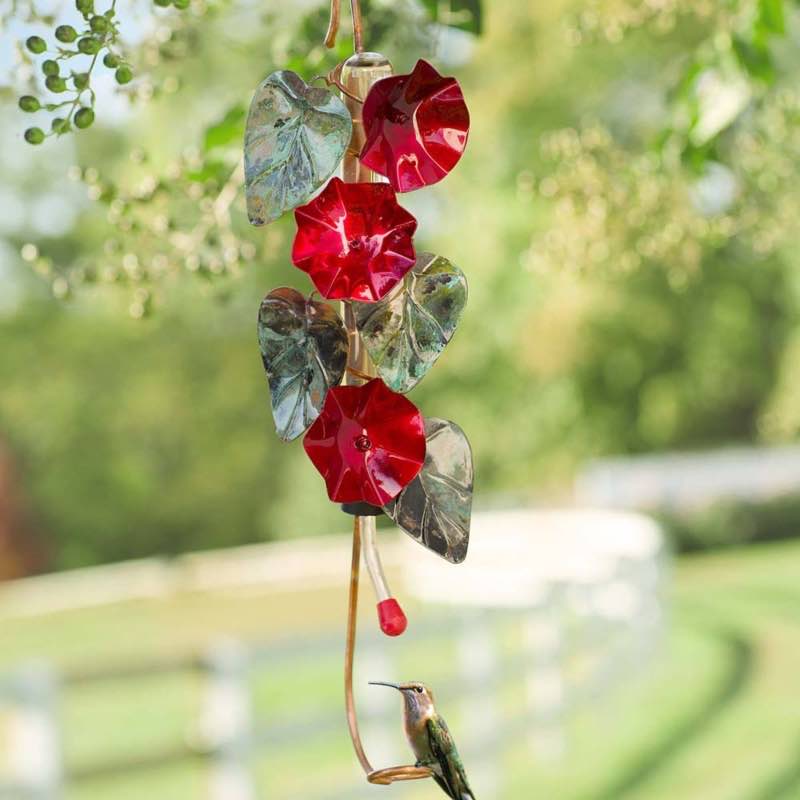 Morning Glory Hummingbird Feeder