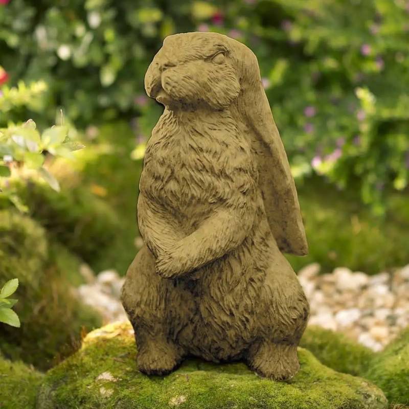 Vintage English Hare Statue - Old Stone