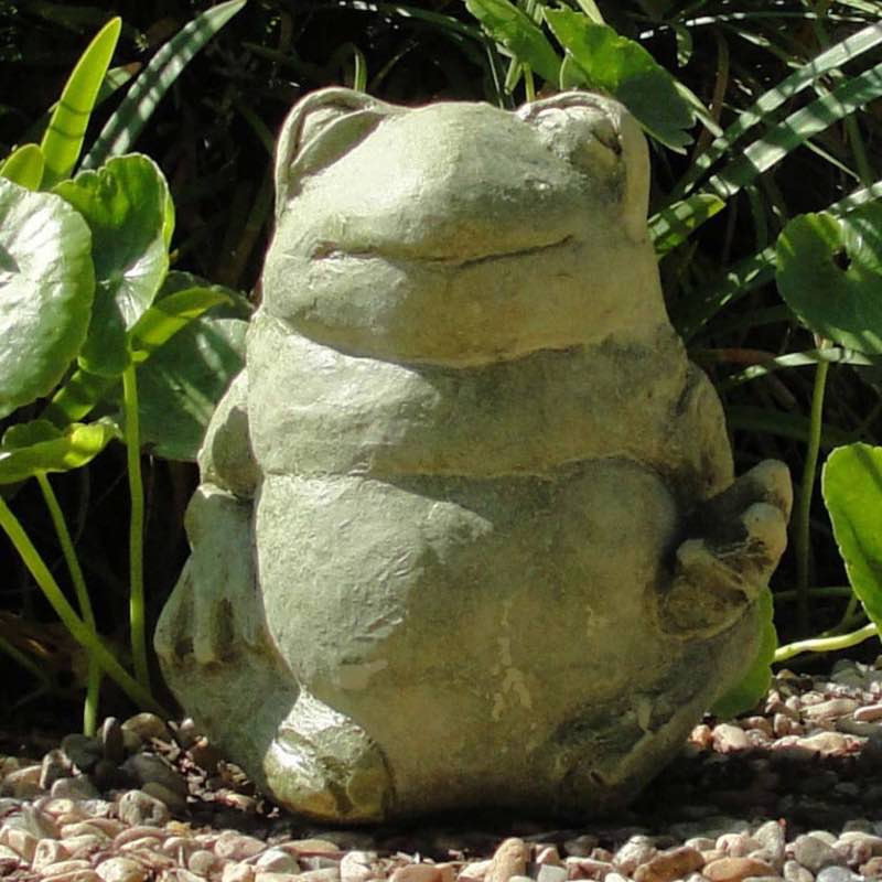 Cast Stone Barnyard Frog Statue