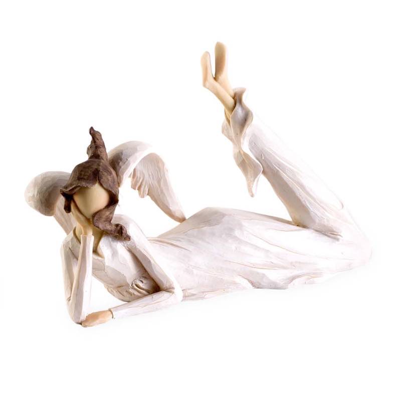 Lying Down Thinking Angel Indoor/Outdoor Sculpture