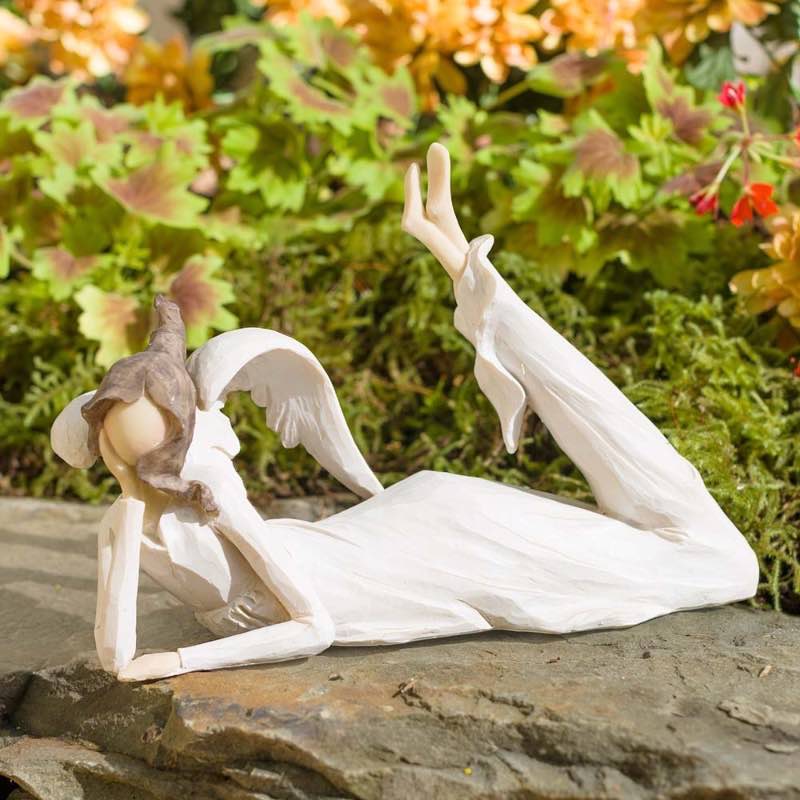 Lying Down Thinking Angel Indoor/Outdoor Sculpture