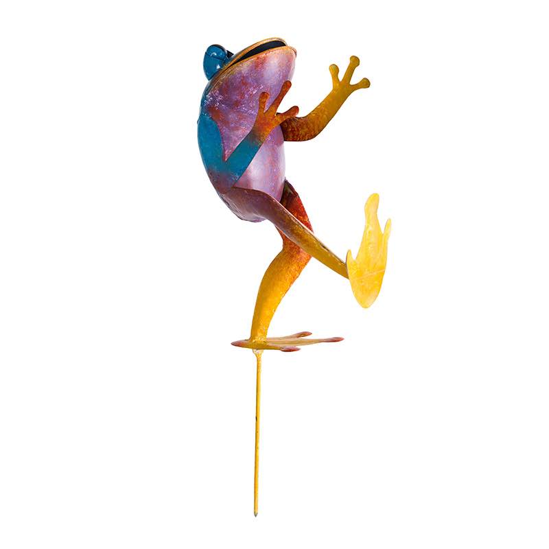 Metal Dancing Frog Statue