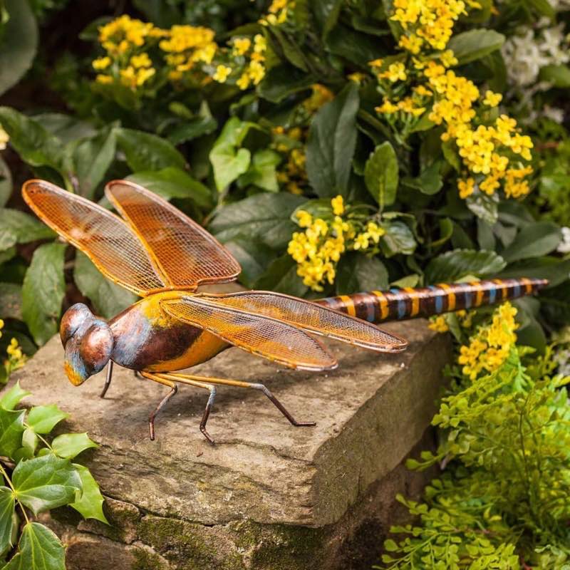 Oversized Metal Dragonfly Sculpture