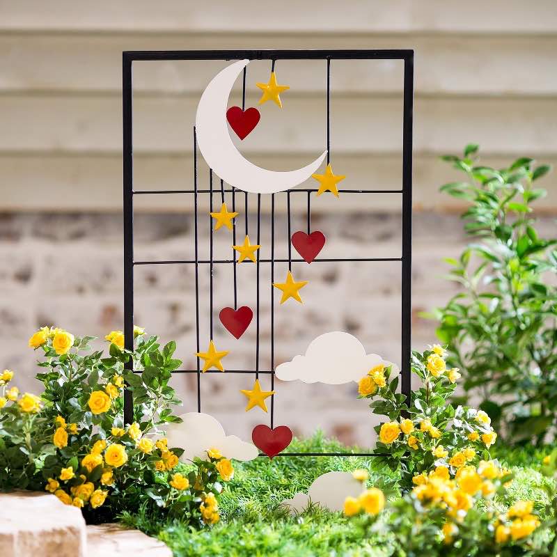 Stars and Hearts Garden Trellis