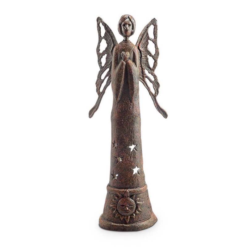 Handcrafted Cast Iron Praying Angel Garden Sculpture