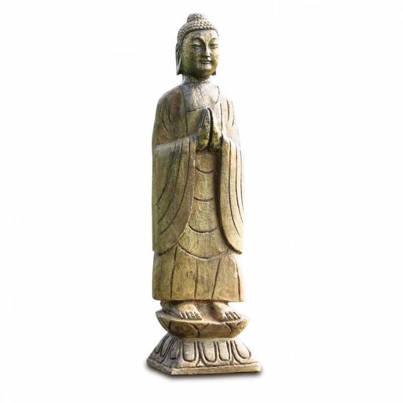 Handcrafted Standing Meditating Buddha Garden Statue