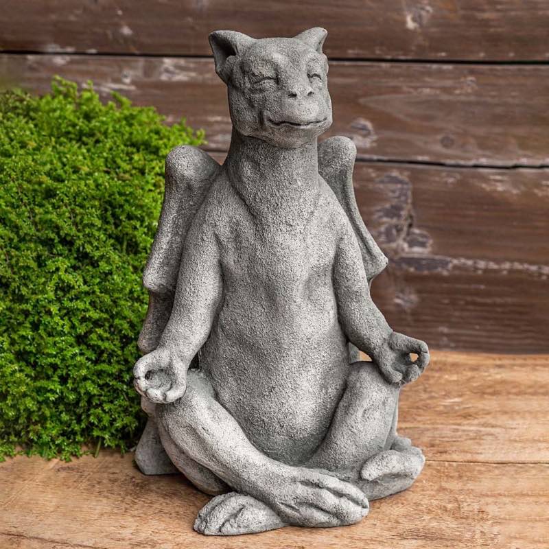 Stone Dragon Statuary with Zen Pose