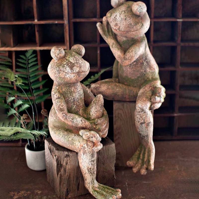 Frog with a Secret Garden Statue