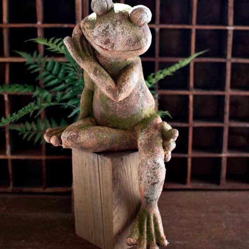 Frog with a Secret Garden Statue