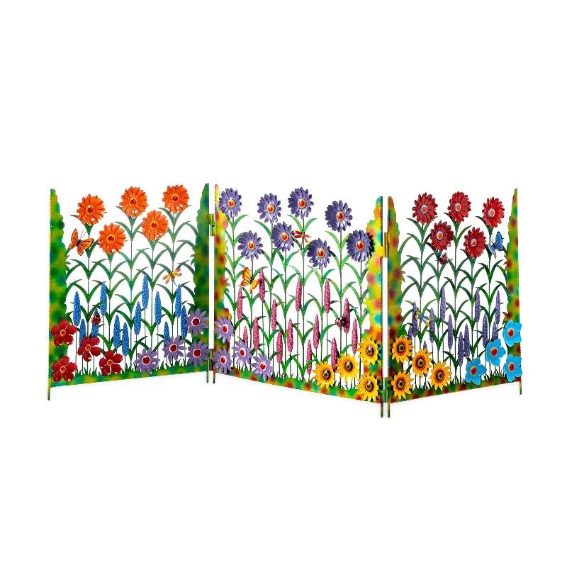 Colorful Metal Field of Flowers Screen