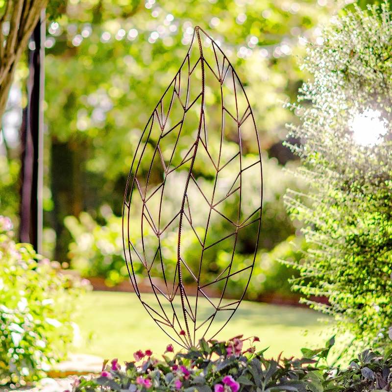 Large-Scale Metal Leaf Trellis