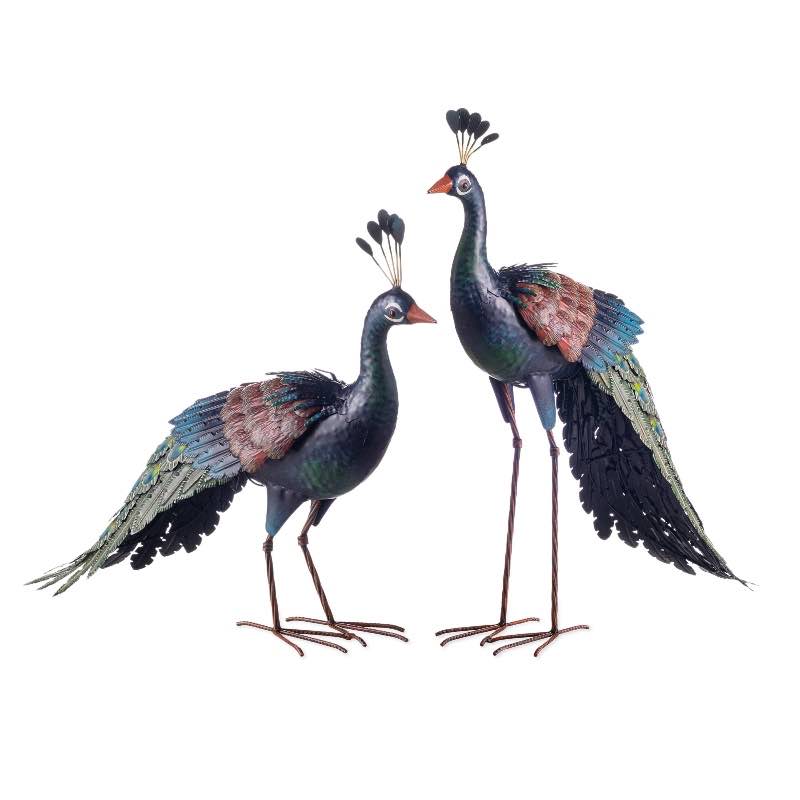 Peacock Statues, Set of 2