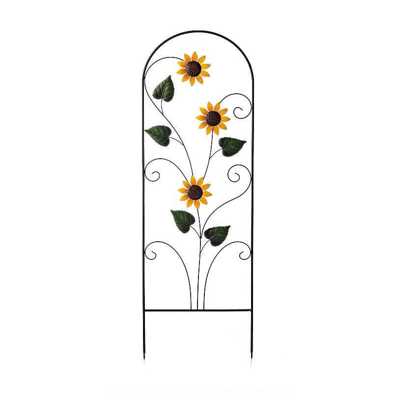 Metal Sunflower Garden Trellis