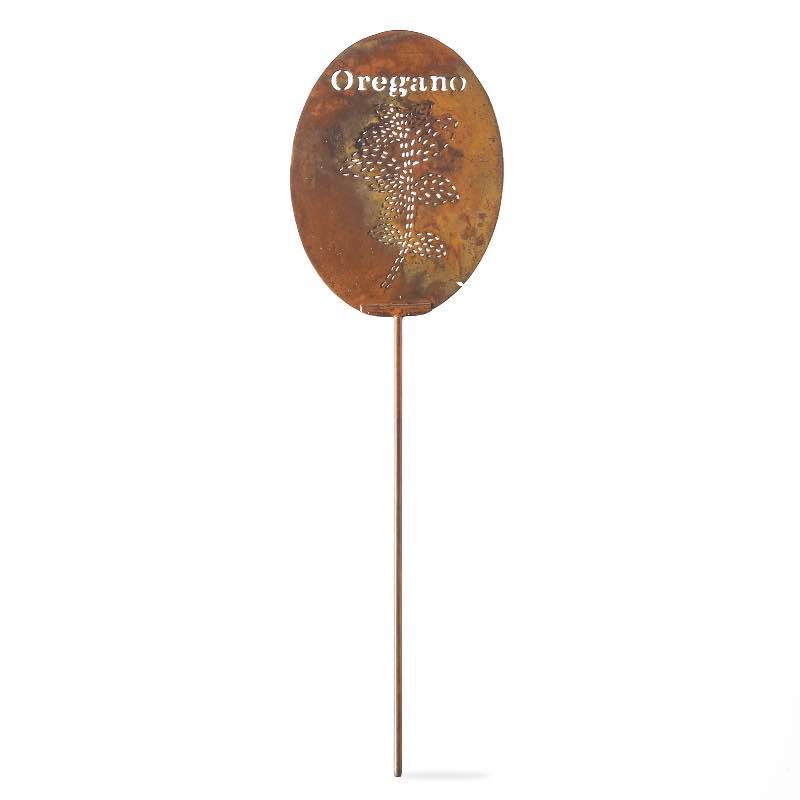 Handcrafted Flamed Copper Herb Stake - Oregano