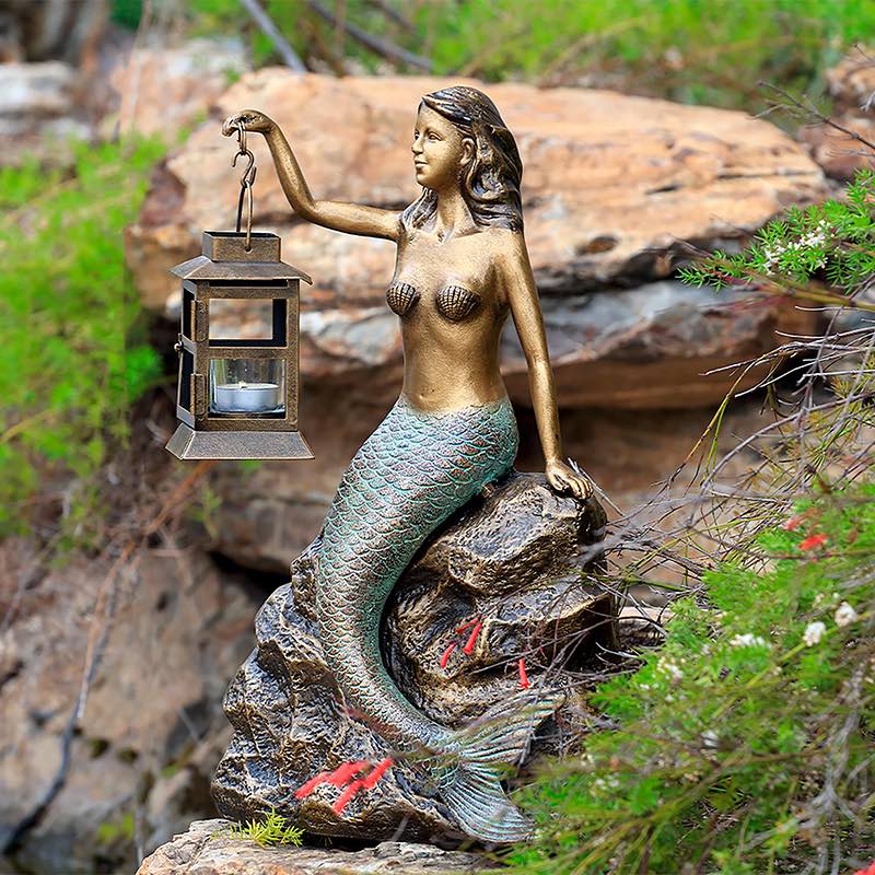 Recycled Aluminum Mermaid Lantern