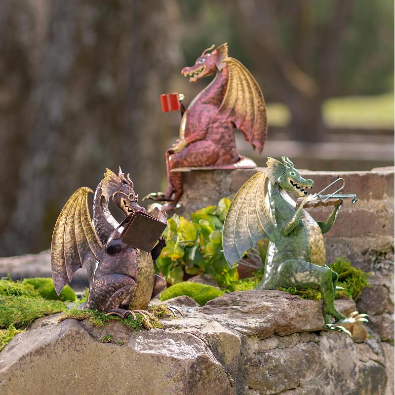 Dragon Statues, Set of 3