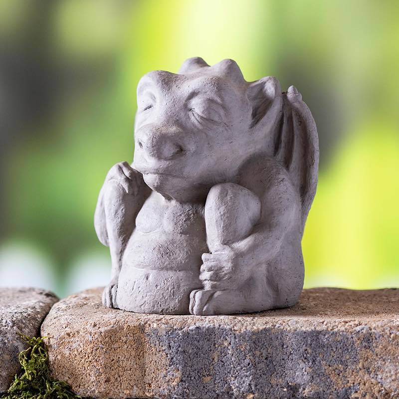 Meditating Gargoyle Cast Stone Statue