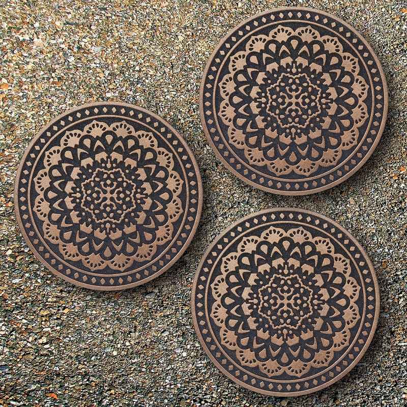 Mandala Stepping Stones, Set of 3
