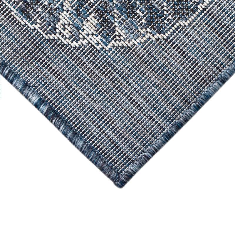 Large Navy Shells Rug  5'W x 8'L