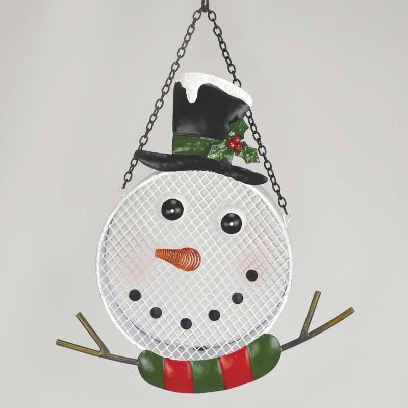 Snowman Metal Mesh Bird Feeder