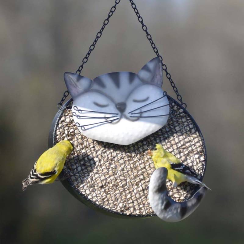 Metal Mesh Cat Bird Feeder