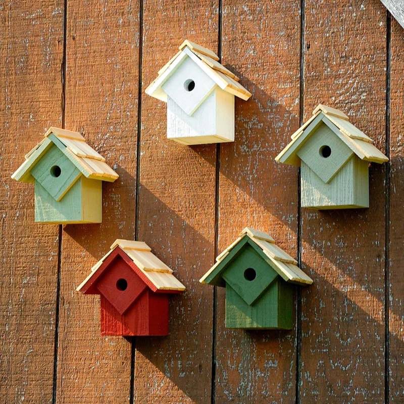 Summer Home Birdhouses, Set of 5 - Naturals