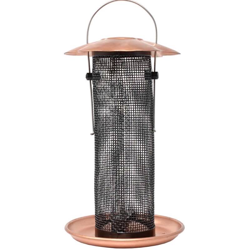 Copper-Colored Hanging Thistle Seed Bird Feeder