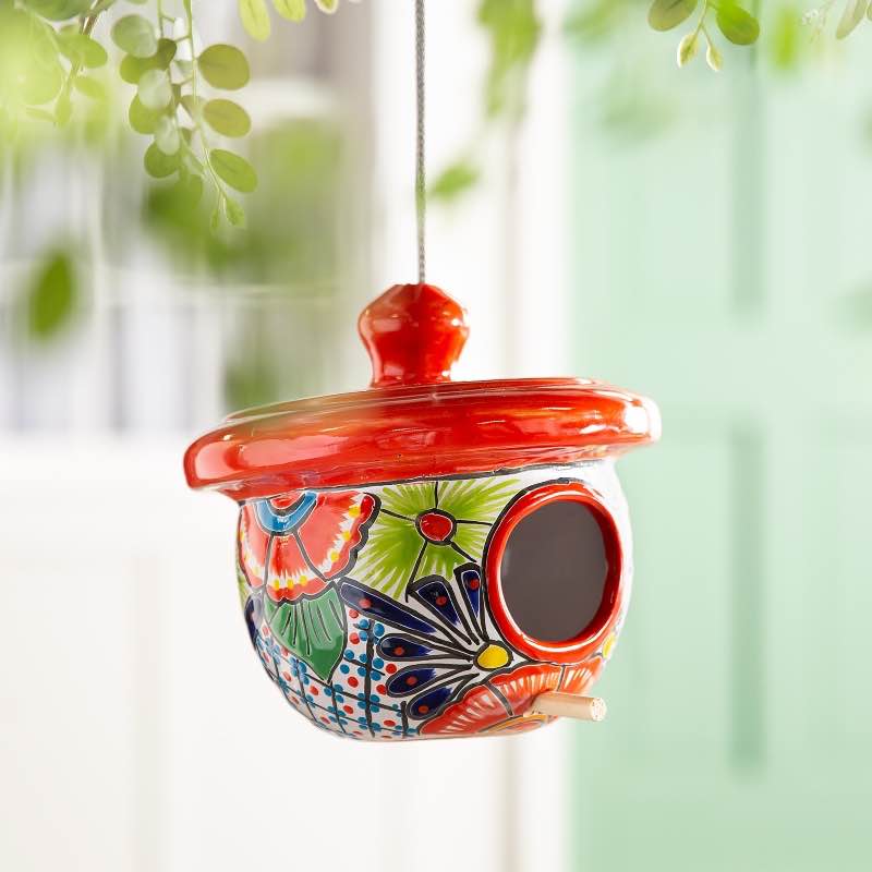 Hanging Talavera Bird House