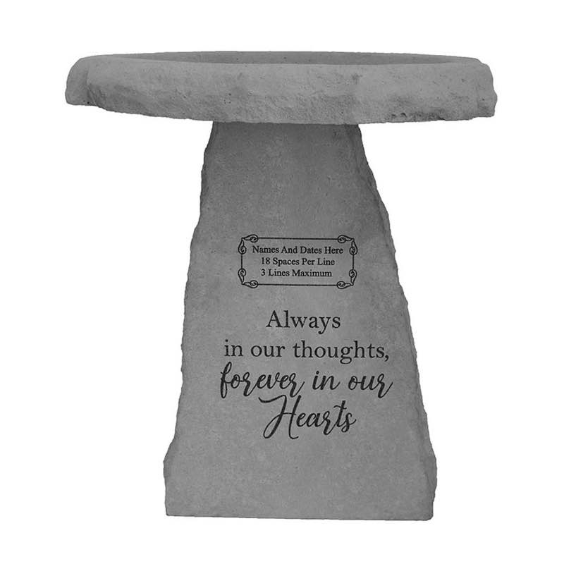 Commemorative Personalized Birdbath 