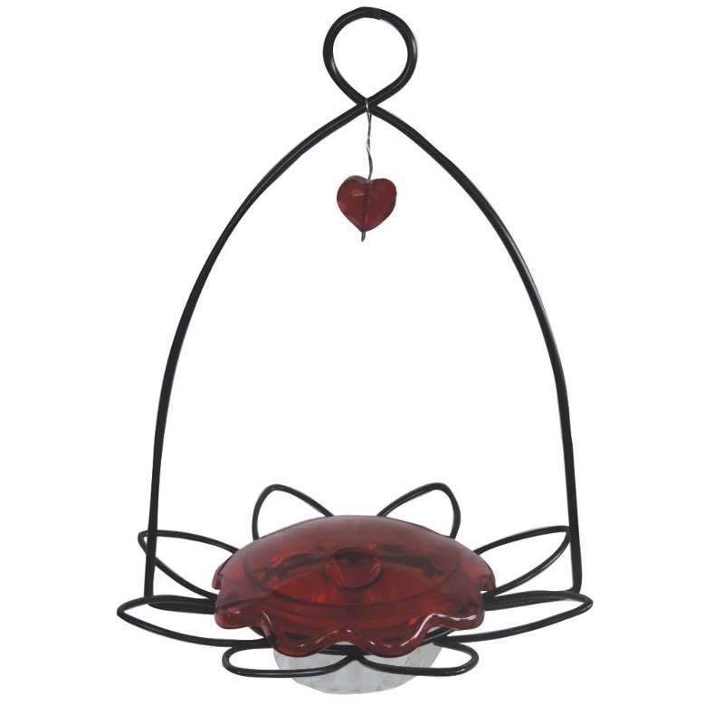 Flower-Shaped Hummingbird Feeder with Heart