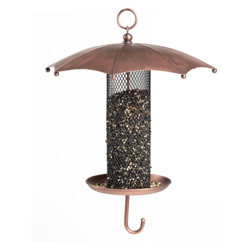 Copper Umbrella Mesh Tube Bird Feeder