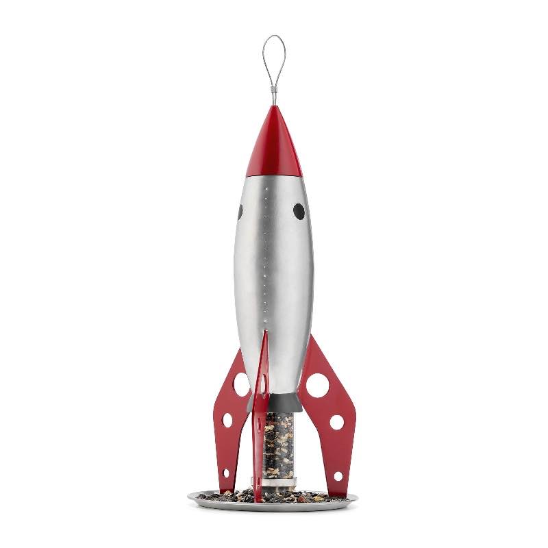 Rocketship Hanging Bird Feeder