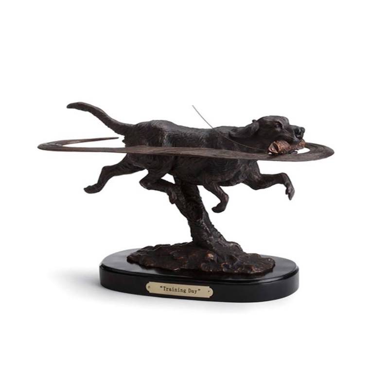 Hunting Dog Bronze-Finish Sculpture