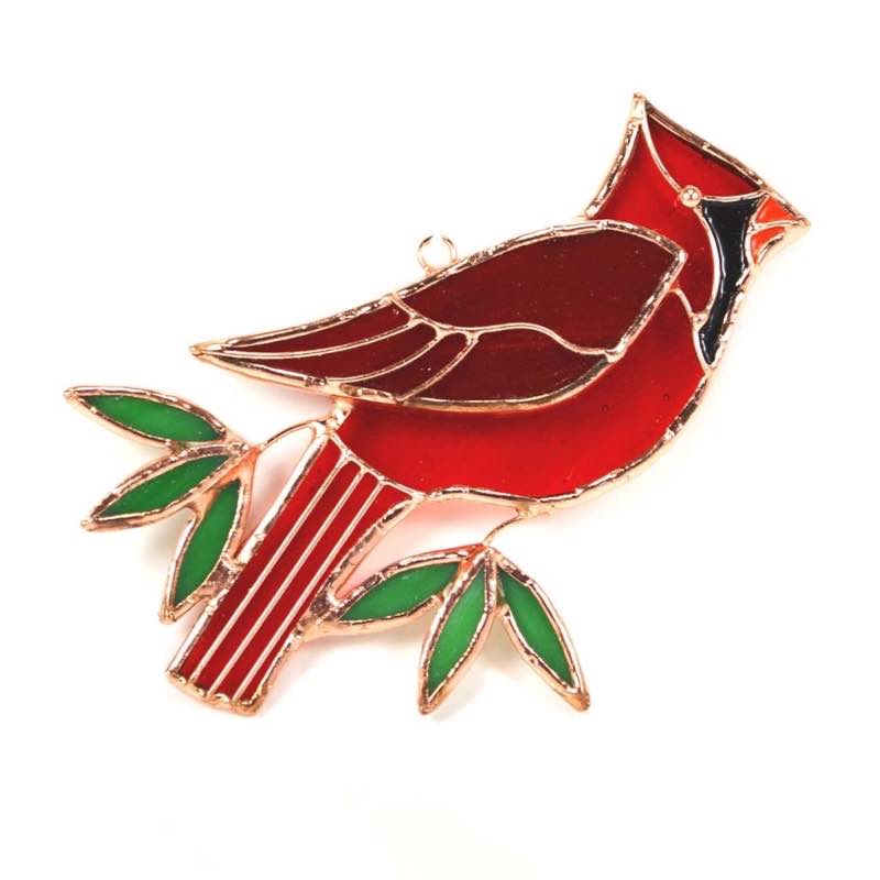 Stained Glass Cardinal Suncatcher