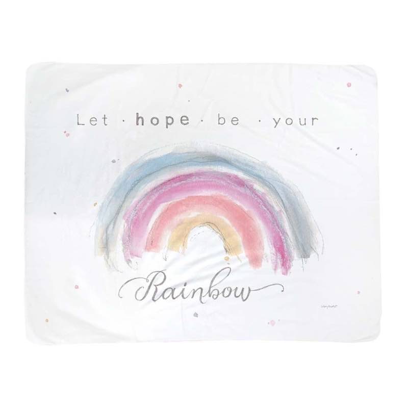 Let Hope Be Your Rainbow Fleece Throw Blanket