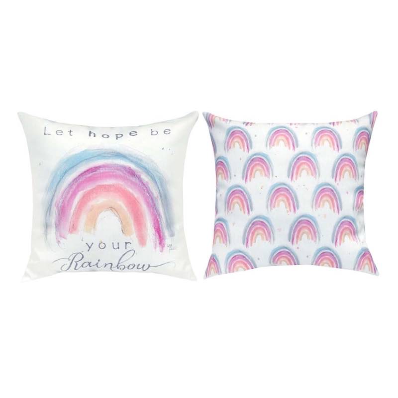 Let Hope Be Your Rainbow Polyester Throw Pillow