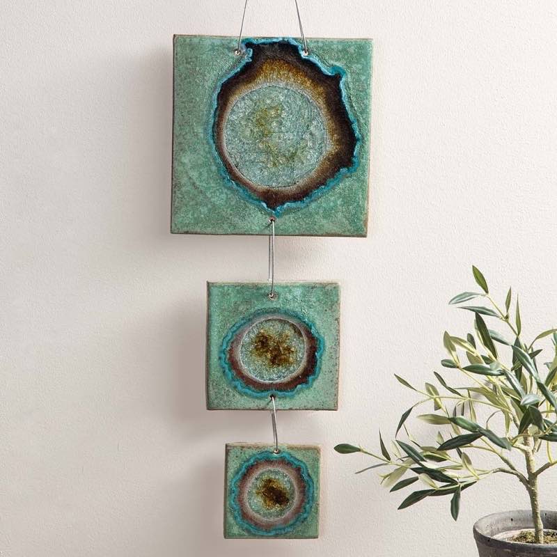 3-Tiered Geode Tile Wall Hanging