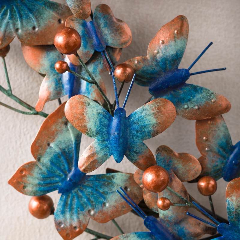 Recycled Metal Butterfly Wreath